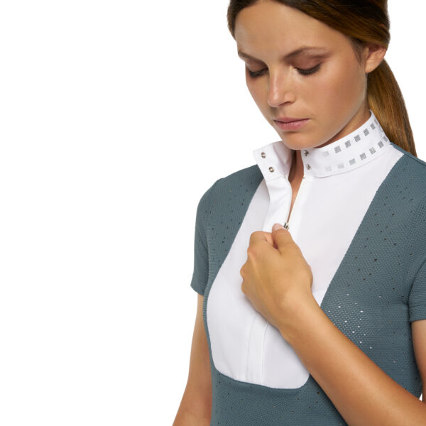 CT Competition Polo Micro Sequins Half Zip color:5900 - Afbeelding 2