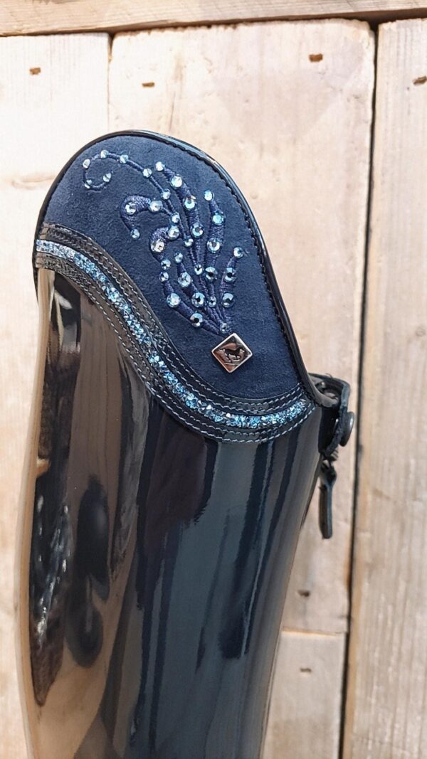 De Niro Boot Bellini Patent Blue Swarovski 38 MA S - Afbeelding 2