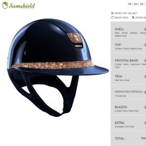 Samshield Miss Shield Glossy Blue FB Crystal Fabric Pink Gold+Blazon