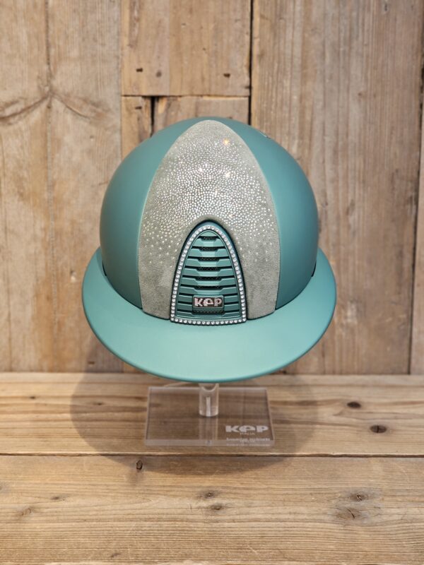 KEP Italiä Cromo 2.0 textile Turquoise Shaded Swarovski frame Zirkoon logo Shell M