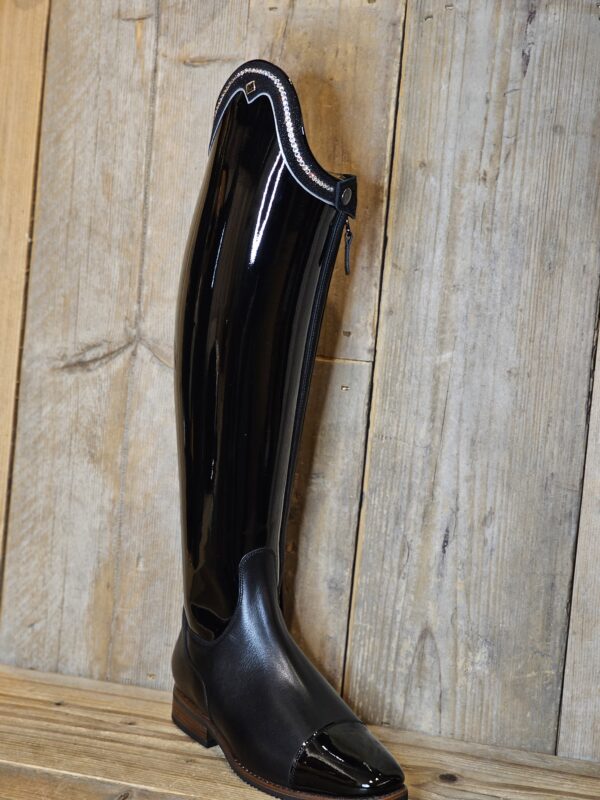De Niro Boot Bellini 39 MA S Patent Black Rondine Startdust/Swarovski Crystal Clear
