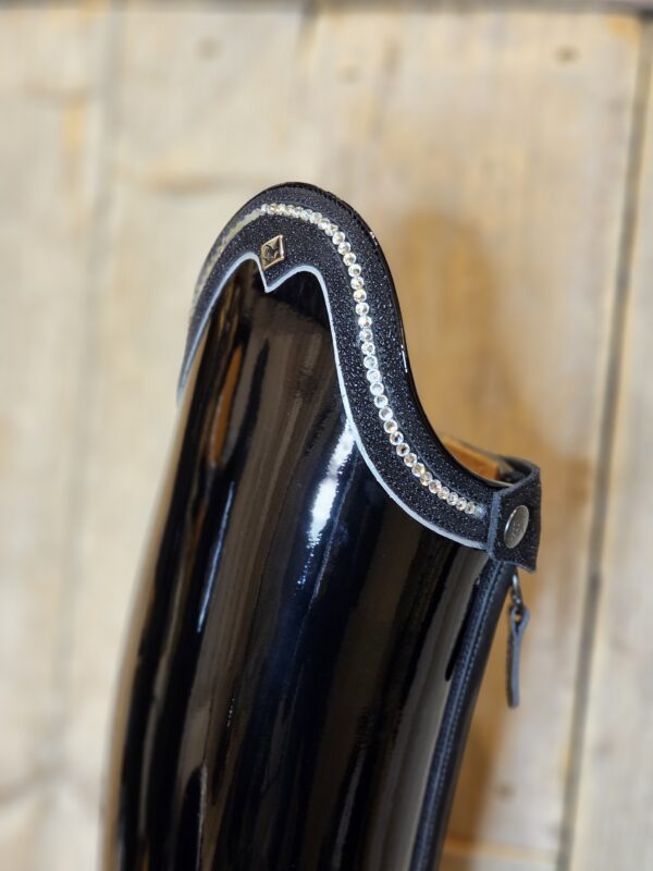 De Niro Boot Bellini 39 MA S Patent Black Rondine Startdust/Swarovski Crystal Clear - Afbeelding 2