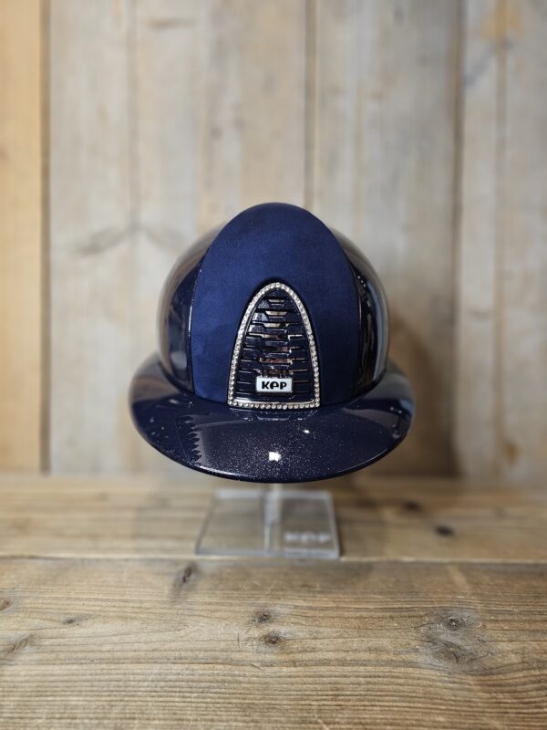 KEP Italiä Cromo 2.0 Diamond Blue Polo Visor Frame Swarovski Crystal Clear front & back panel Velvet Blue M