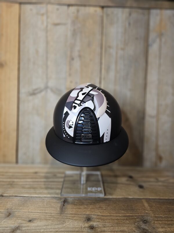 KEP Italiä Cromo 2.0 Matt Black Polo Visor front Pegasus Black M