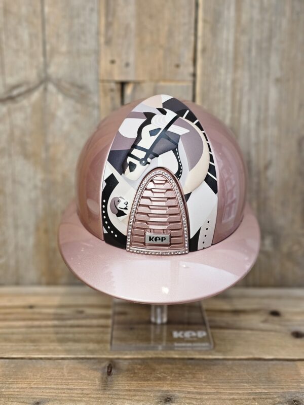 KEP Italiä Cromo 2.0 Polo Visor Diamond Pink Swarovski Frame Pegasus front Shell M