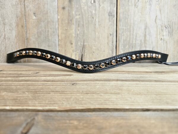 Otto Schumacher Browband XL Curved 8mm Rosegold Jet Hematite R