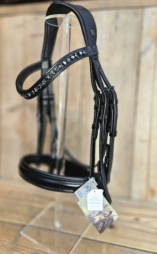 Otto Schumacher Double Bridle Tokyo artnr: 5040 61 Bowbandnr: 3238170-68B Night line(with reins) - Afbeelding 2