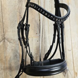 Otto Schumacher Double Bridle Tokyo artnr: 5040 61 Bowbandnr: 3238170-68B Night line(with reins)