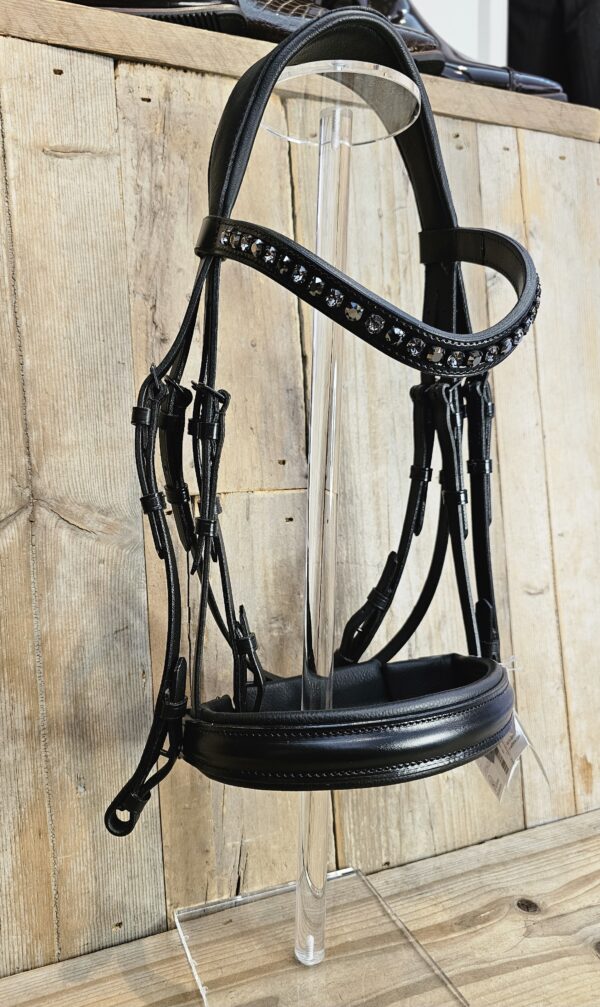 Otto Schumacher Double Bridle Tokyo artnr: 5040 61 Bowbandnr: 3238170-68B Night line(with reins)