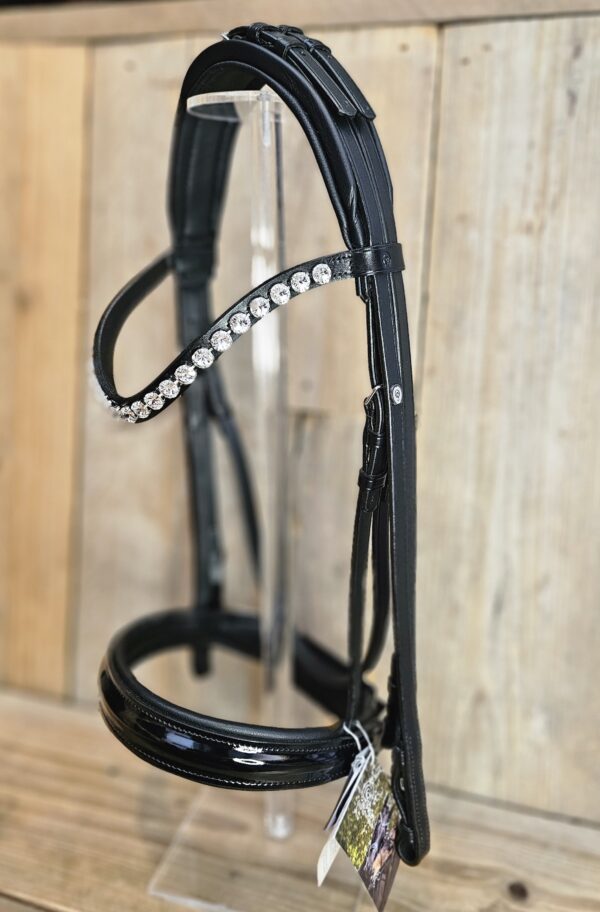 Otto Schumacher Double Bridle artnr: 9050 61 Bowbandnr: 2233Crystal(with reins) - Afbeelding 2