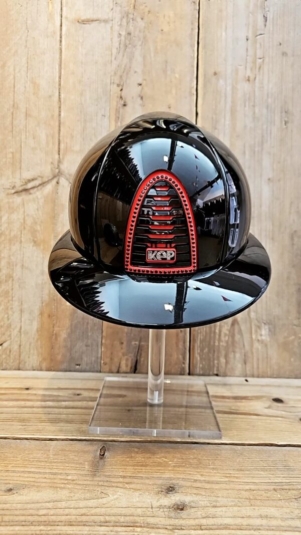 KEP Italiä Cromo 2.0 Polo Visor Polish Metal black Swarovski & Red Metal details Shell M
