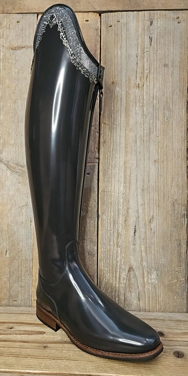 De Niro Boots Bellini Brushed Grey Rondine Iride Argento GGL83 Swarovski Rain Grey 38 MA M