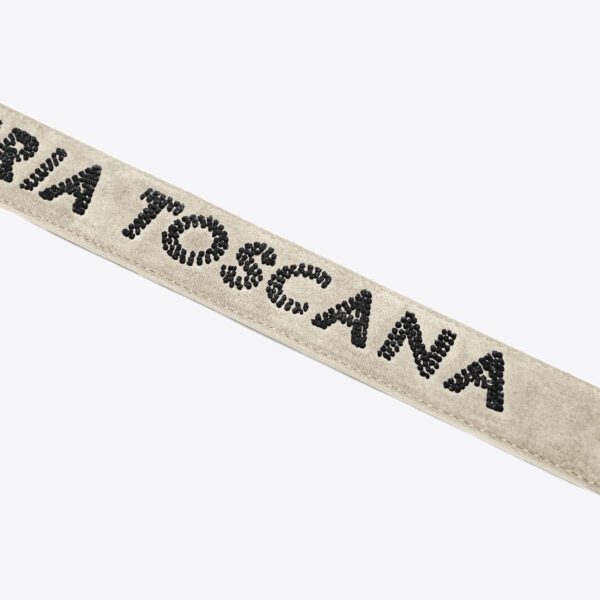 Cavalleria Toscana Womens Suede Belt With Tufted Logo COL:1C00 - Afbeelding 3