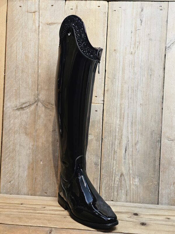 De Niro Boots Bellini Patent Black Rondine G22Top Ultra Fine Rocks & Swarovski 37 MA S