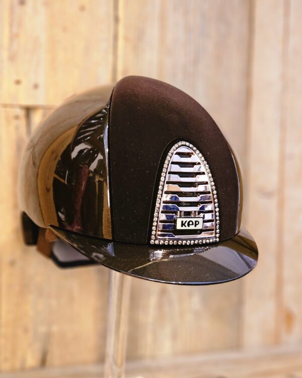 KEP Italiä Cromo 2.0 Metal Brown Rosegold grid, Vintage rose Swarovski frame LIMITED Velvet Brown front & back panel Shell M