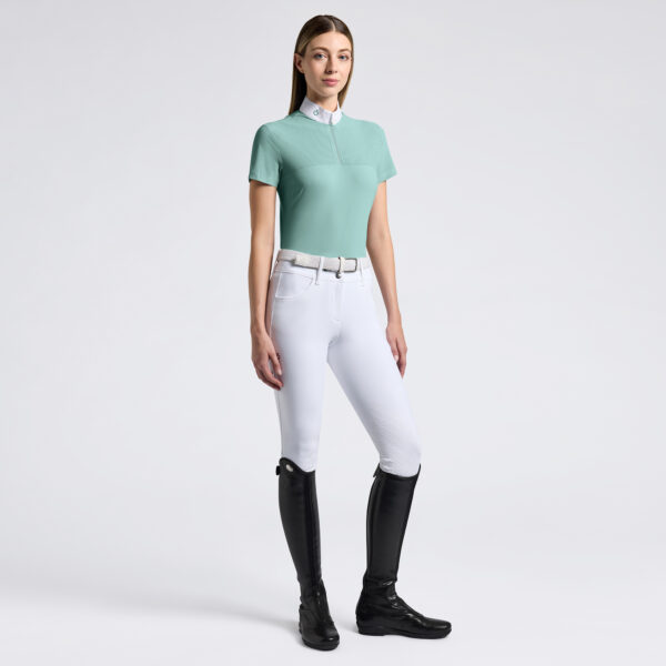 Cavalleria Toscana Perforated Jersey Inserts S/S Competition Shirt col:5Q00 & 7O00 - Afbeelding 4