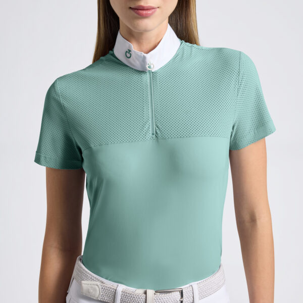 Cavalleria Toscana Perforated Jersey Inserts S/S Competition Shirt col:5Q00 & 7O00 - Afbeelding 6