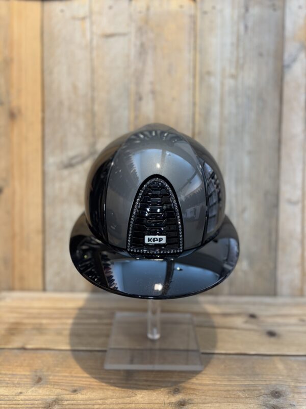 KEP Italiä Cromo 2.0 Polish Black Polo Front & Rear panel in Polish Grey Swarovski Frame Shell M