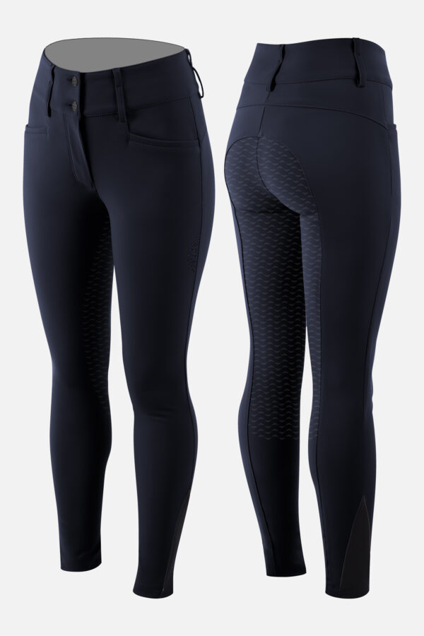 Animo Rijbroek Nuka Full Grip Zwarot, Wit & Navy Blue - Afbeelding 3