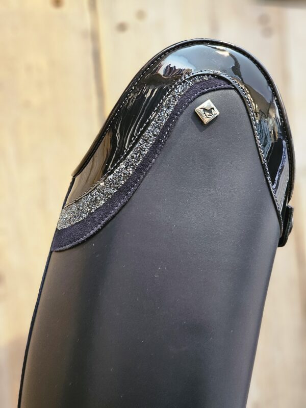 De Niro Boots Bellini Oceano G42 Triss Top Details Patent Blue, Camosico Blue & Swarovski Crystal Fine Rocks Blue 39 A XXS