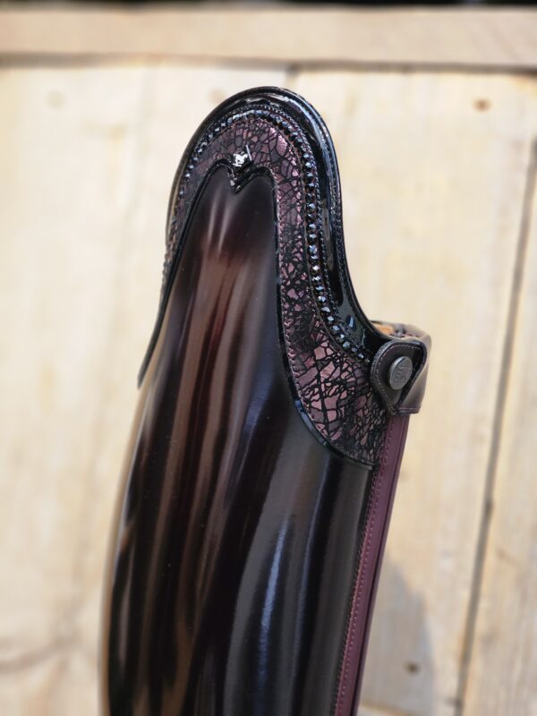 De Niro Boots Bellini Brushed Burgundy G34 Capinera Top Dedalo & Black Jet swarovski 38 A S