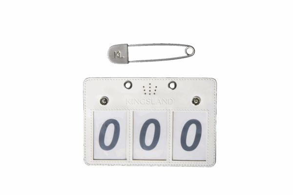 Kingsland wedstrijdnummers Maddie 3numbers Swarovski( zwart & wit)