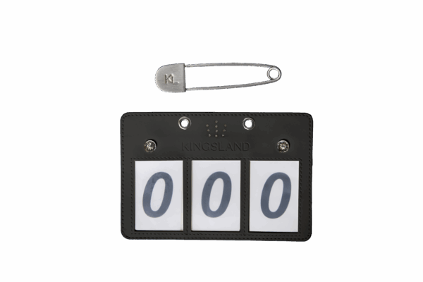 Kingsland wedstrijdnummers Maddie 3numbers Swarovski( zwart & wit) - Afbeelding 2