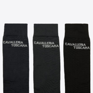 Cavalleria Toscana Jacquard Logo 3 Pack Socks Col:7899
