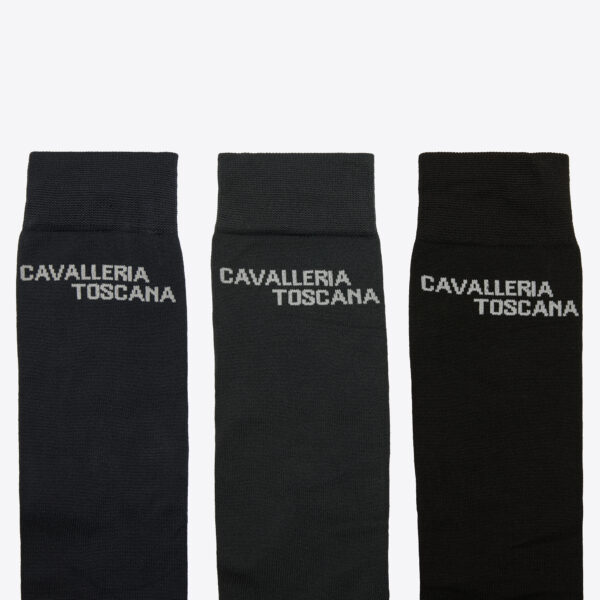 Cavalleria Toscana Jacquard Logo 3 Pack Socks Col:7899