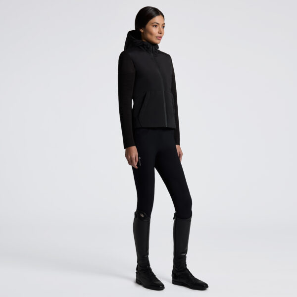 Cavalleria Toscana Hybrid Puffer Tech Knit Hooded Jacket Col:9999