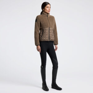 Cavalleria Toscana Teddy Bear Fleece Nylon Zip Up Jacket Col:4H00