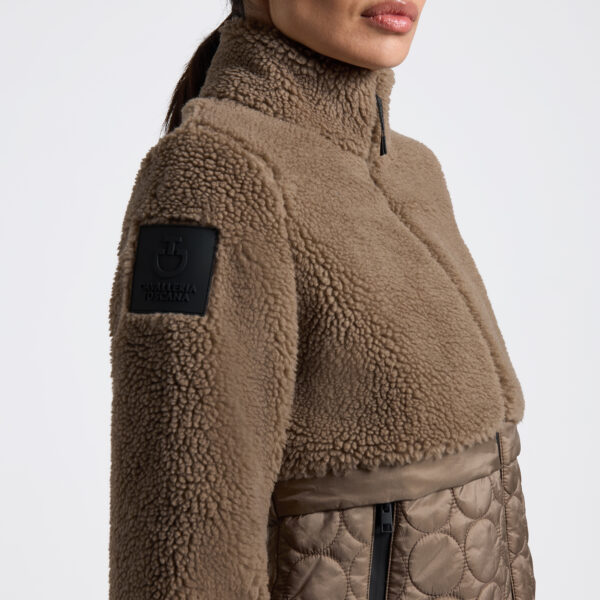 Cavalleria Toscana Teddy Bear Fleece Nylon Zip Up Jacket Col:4H00 - Afbeelding 2