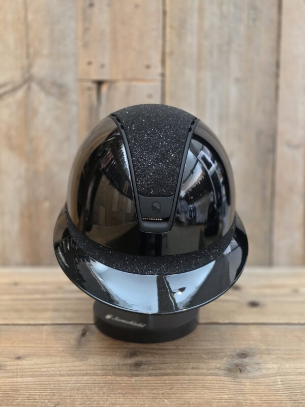 Samshield Miss Shield Glossy Black Crystal Fabric Black Matt Blazon & Trim Shell M