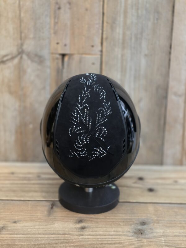 Samshield Miss Shield Glossy Black Flower Swarovski Matt Blazon & Trim Shell M - Afbeelding 2