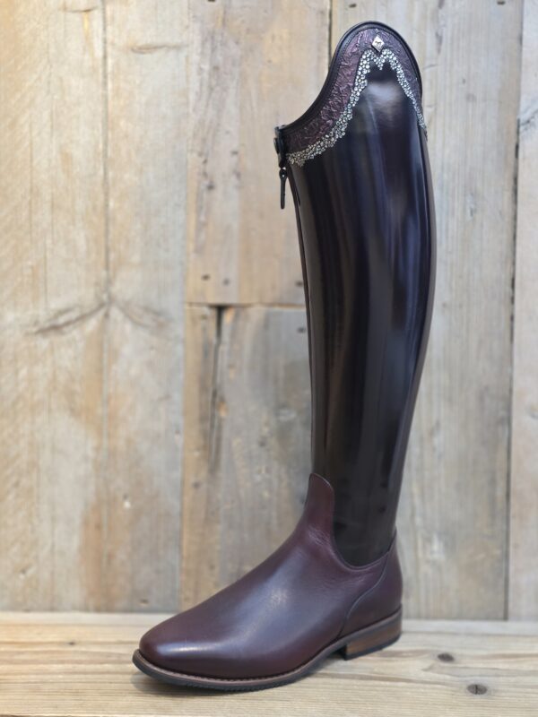 De Niro Boots Bellini Brushed Burgundy G24 Inlaid Graffiti Vino GGL83 Swarovski 39 MA S