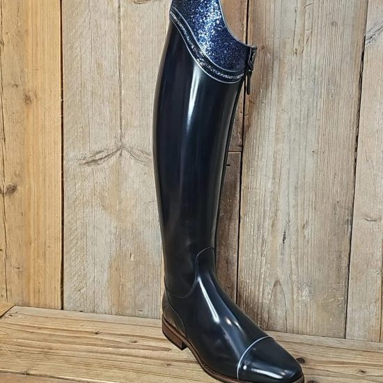 Bellini De Niro Boots brushed blue gala leather swarovski rocks