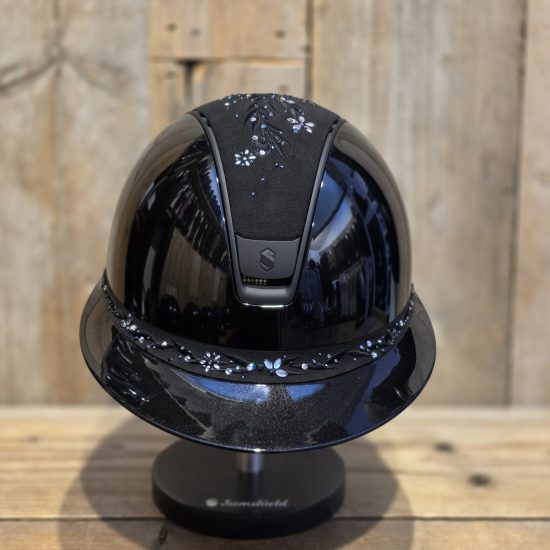 Samshield Miss shield glossy black Swarovski flower jewelery matt blazon en trim