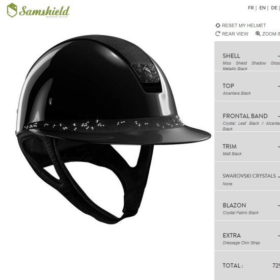 Samshield glossy black leaf crystal black