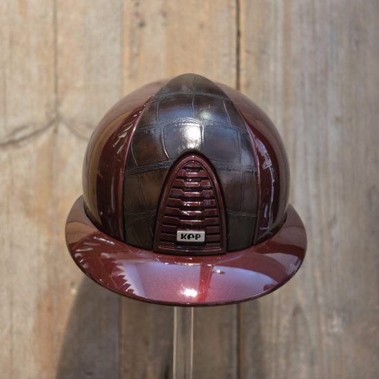 kep italiä cromo 2.0 polo visor full bordeaux cocco brown front