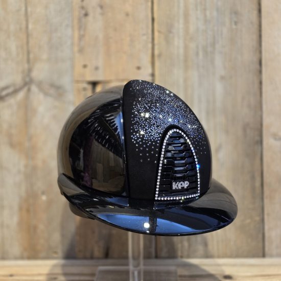 kep italia polish black shaded front panel swarovski frame logo