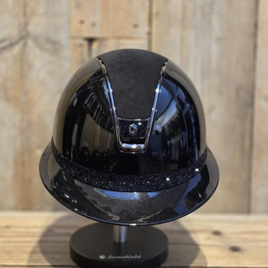 samshield miss shield glossy black ultra fine rock blazon en frontal band