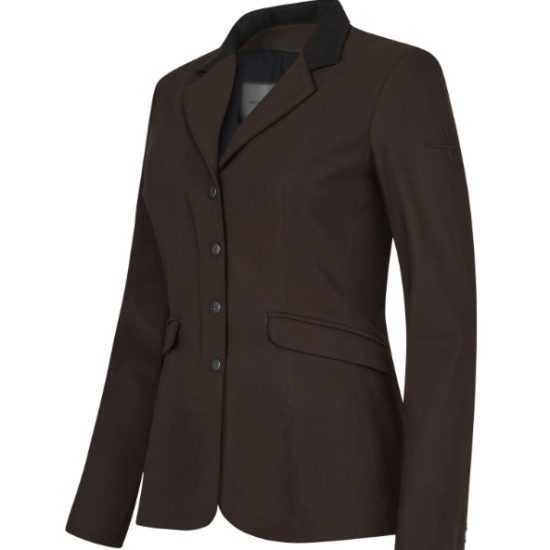 trolle light tech class riding jacket terra brown front