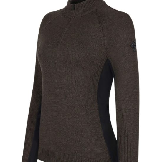 trolle technical half zip meriono jumper black terra side