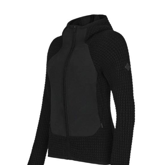 trolle technical knit jacket V2 female black side